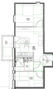 Grundriss einer Drei-Zimmer-Wohnung im Henrich-Böll-Weg 29