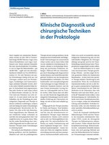 Klinische Diagnostik und chirurgische Techniken in der Proktologie